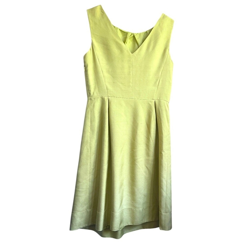 NWT Talbots Green Silk Cocktail Dress‎ 8 Petite